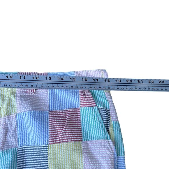 Polo Ralph Lauren Prospect Short Mens 34 Multicolor Striped Seersucker Patchwork - Picture 6 of 8